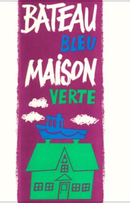 Bateau bleu, maison verte