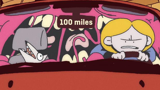 100 miles